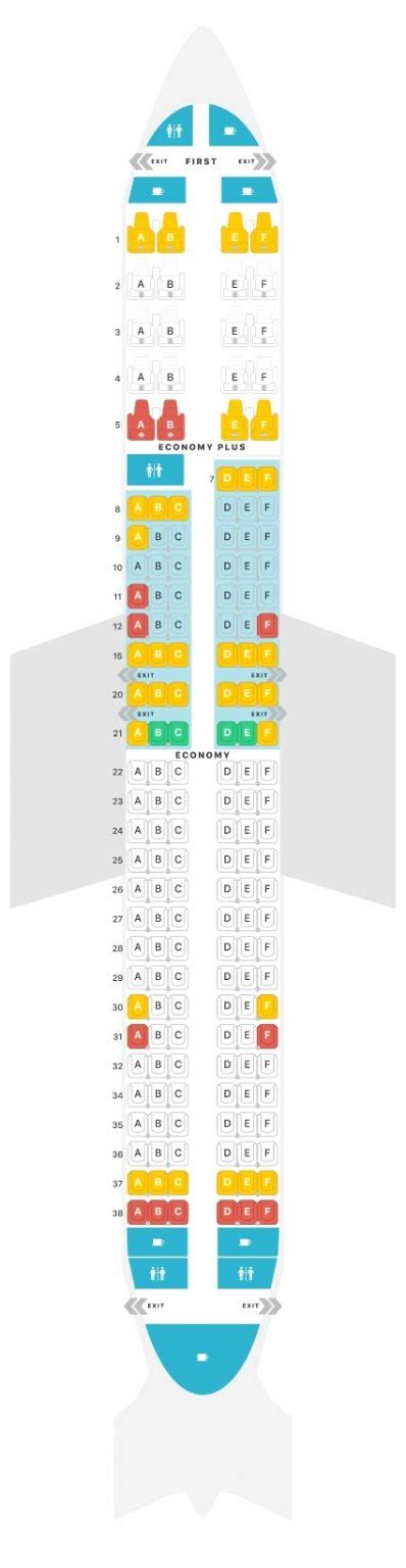 united boeing 737 900 seat map.